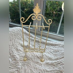 Elegant Cream Metal Wall Rack